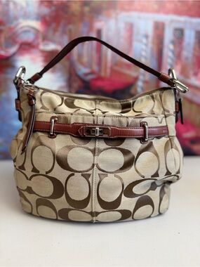 Vintage Coach Chelsea Ashlyn Signature Jacquard Hobo Shoulder Bag Y2K